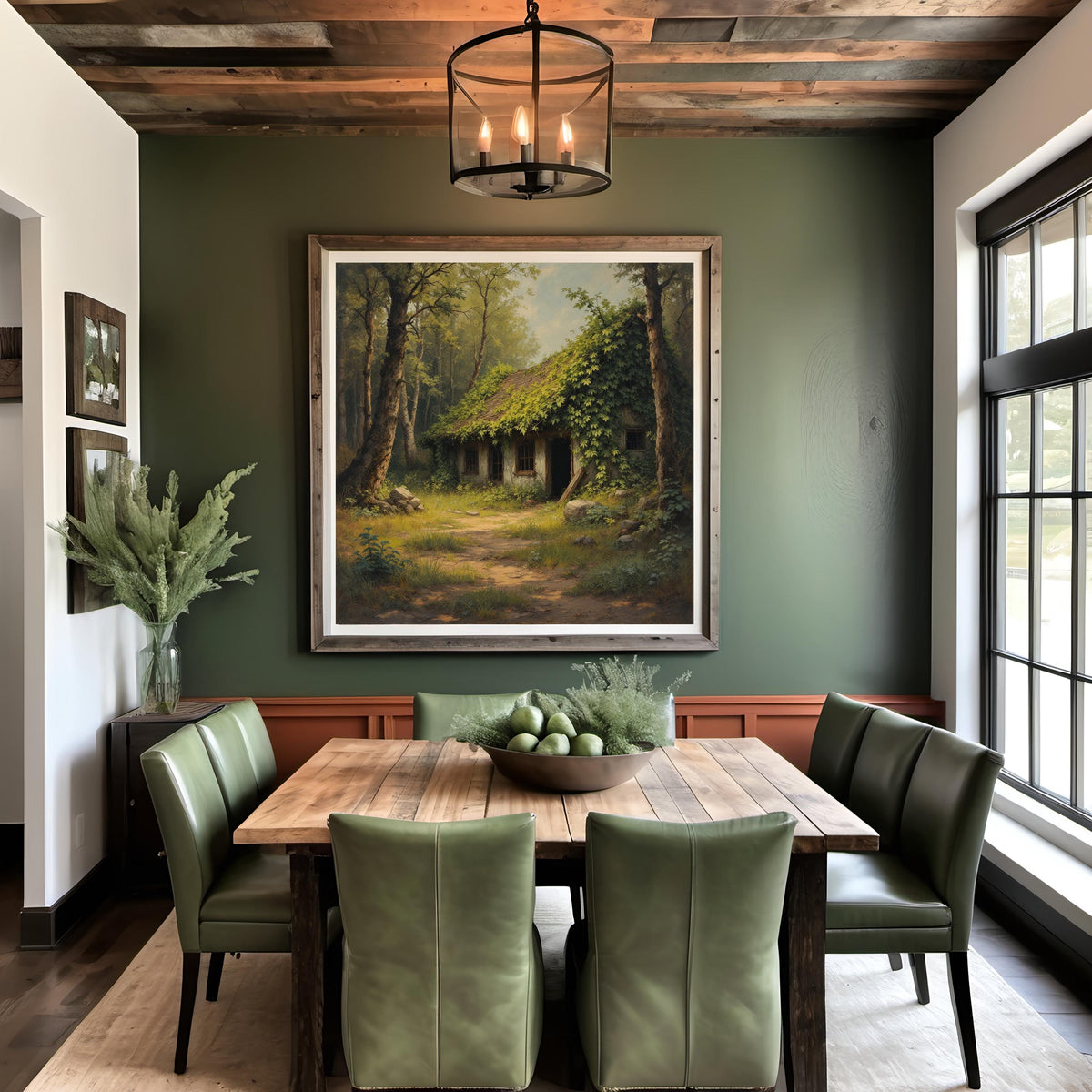 The Ivy Cottage Art Print: Enchanted Abandoned House in the Woods (Digital Download)