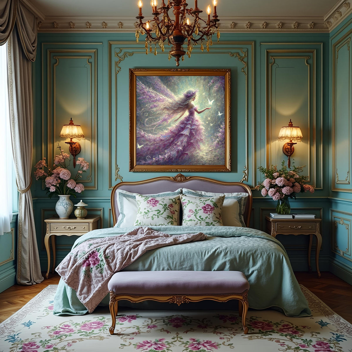 Lavender Light Fairy with Butterflies Art Print: Enchanted Fantasy Wall Decor (Digital Download)