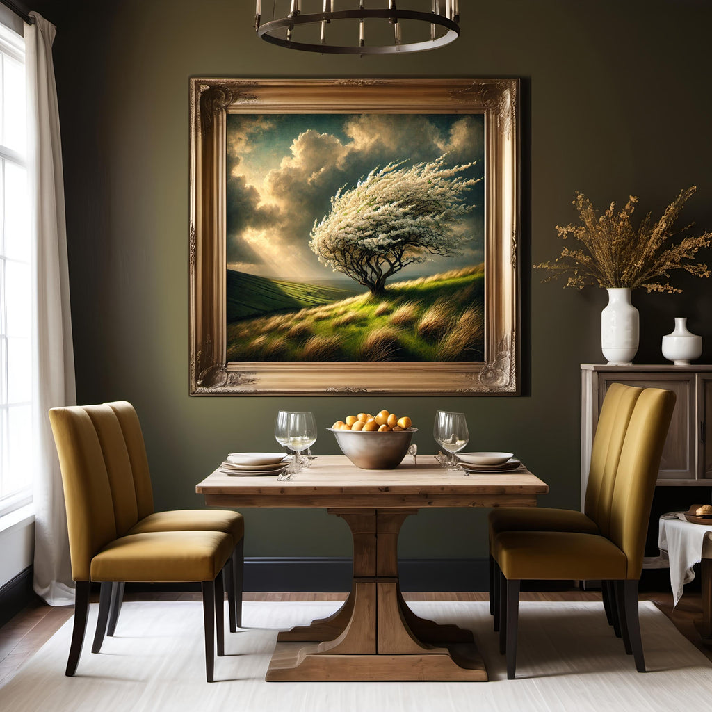 Irish Hawthorn Tree Art: Windswept Landscape, Nature Home Decor (Digital Download)