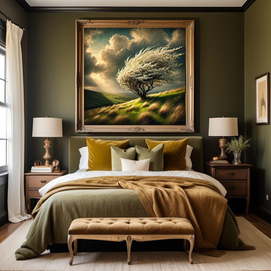 Irish Hawthorn Tree Art: Windswept Landscape, Nature Home Decor (Digital Download)