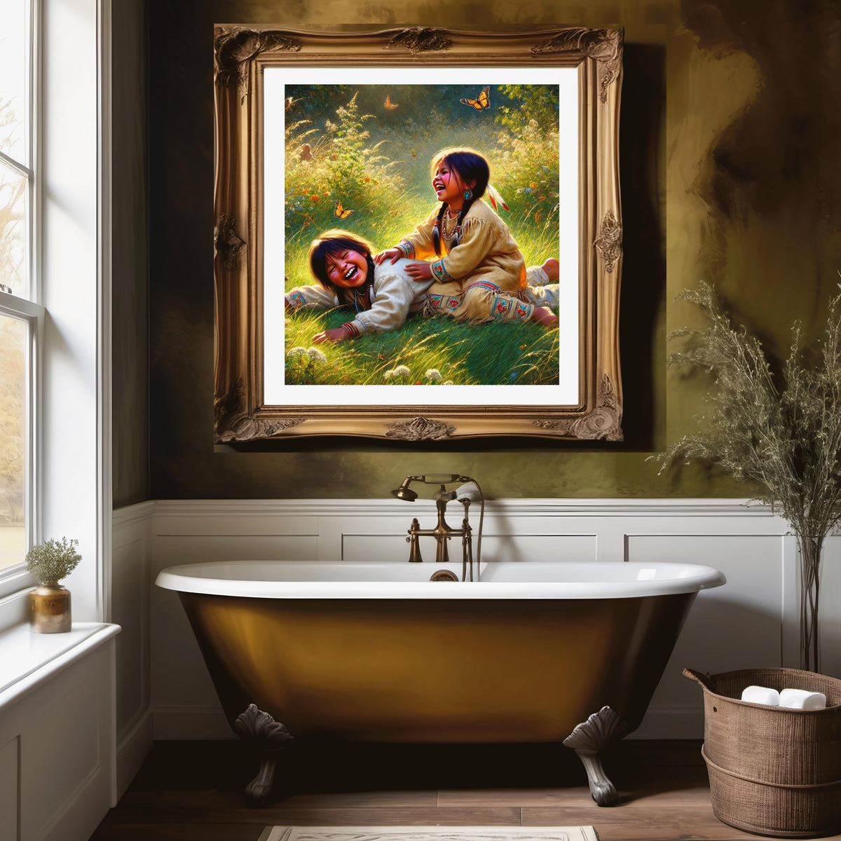Indigenous Children Art: Summer Meadow Painting (Digital Download)