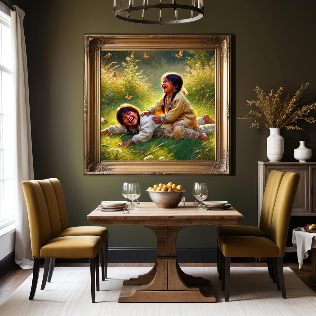 Indigenous Children Art: Summer Meadow Painting (Digital Download)