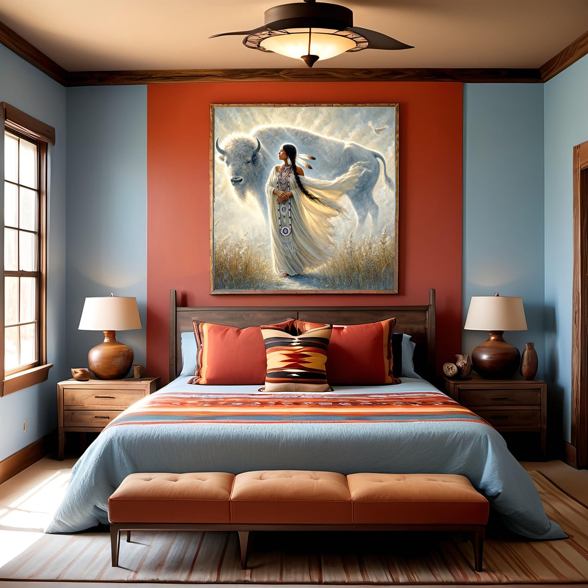 White Buffalo Calf Woman Painting: Lakota Goddess Spiritual Art (Digital Download)