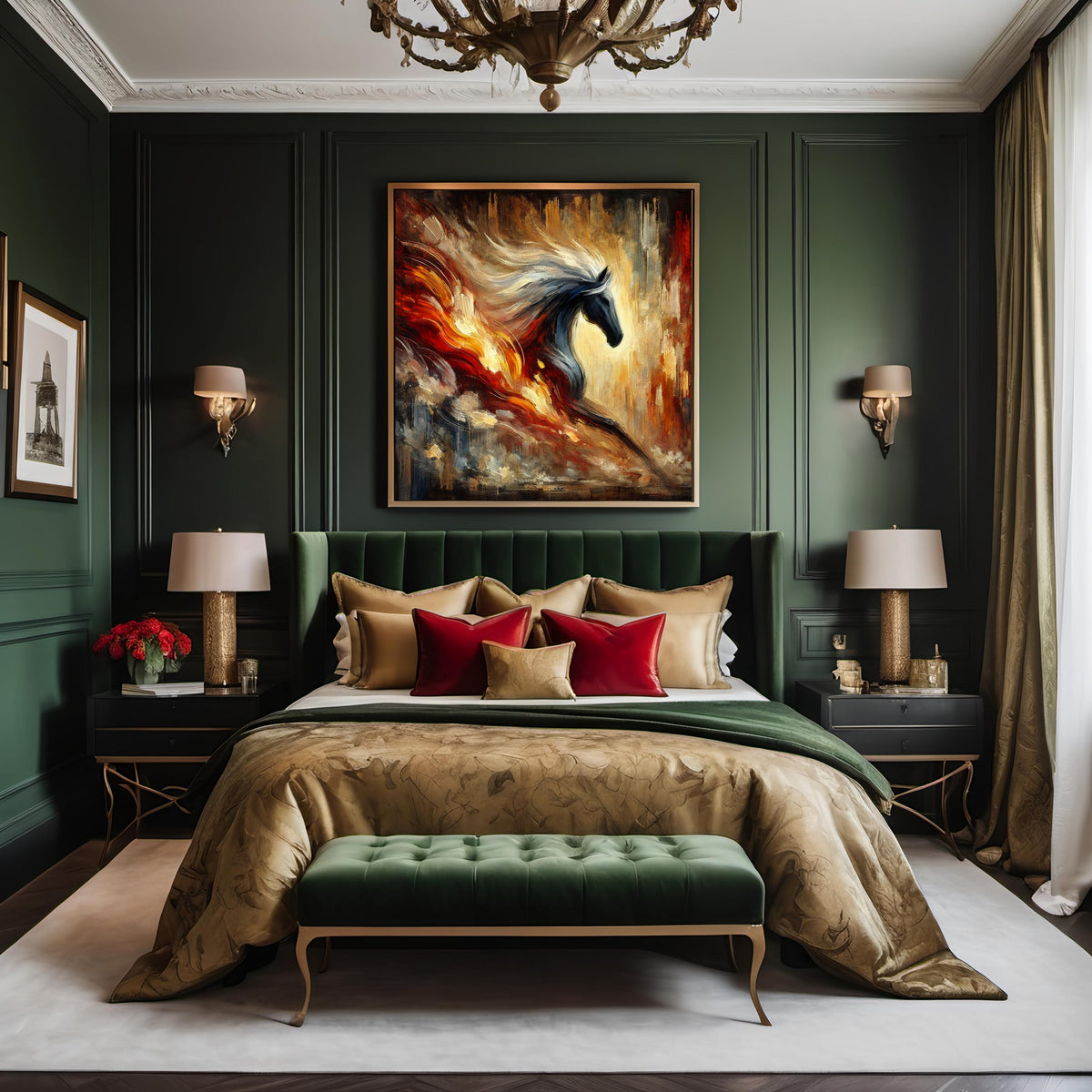 Abstract Fire Horse Art: Impressionist Energy Painting (Digital Download)