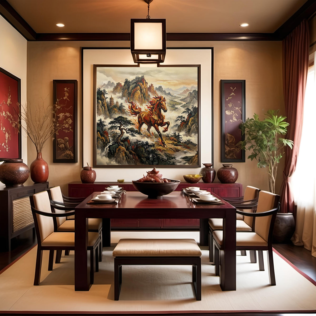 Fire Horse Art Print: Lunar New Year Chinese Zodiac (Digital Download)