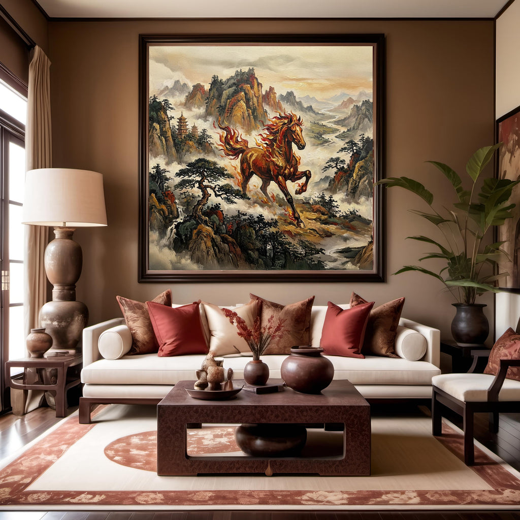 Fire Horse Art Print: Lunar New Year Chinese Zodiac (Digital Download)