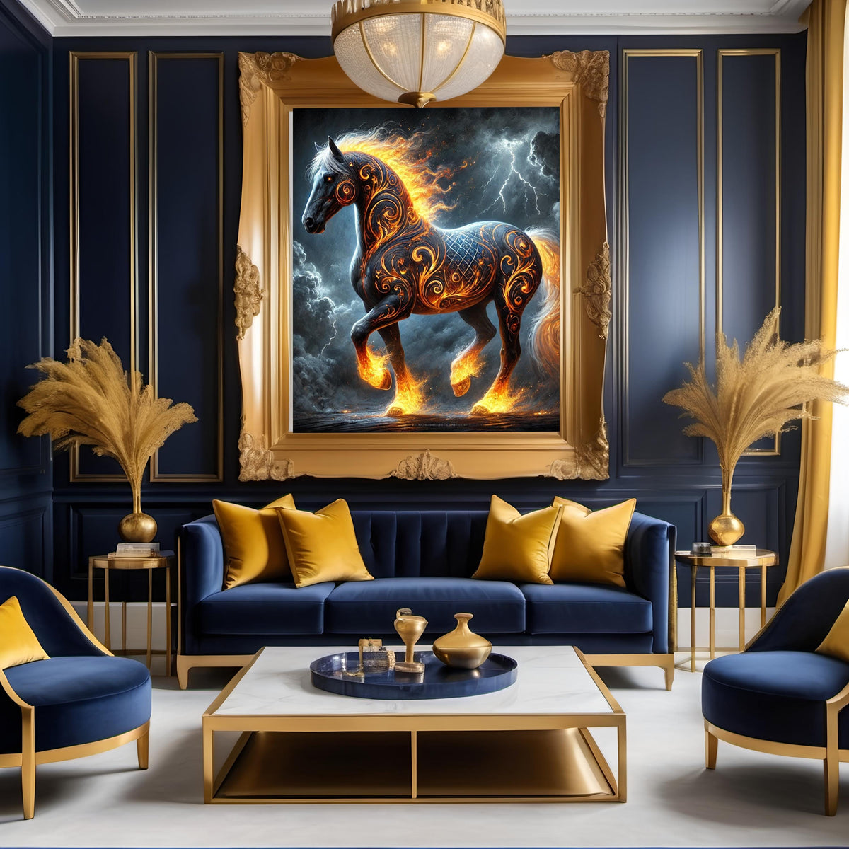 Fire Horse Lunar New Year Art | Chinese Zodiac Fantasy Print (Digital Download)