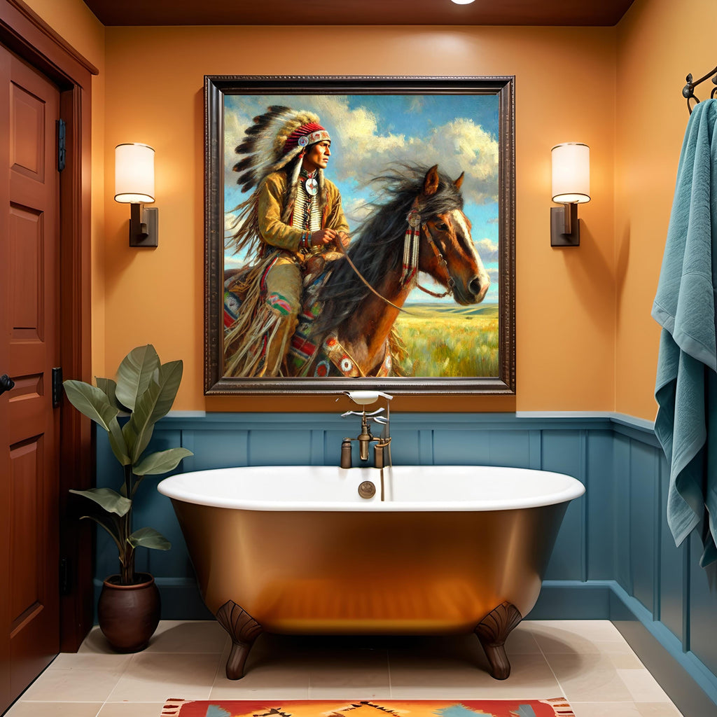 What the Wind Knows Oil Painting: Quiet Strength Western Fine Art Wall Decor (Printable Digital Download)