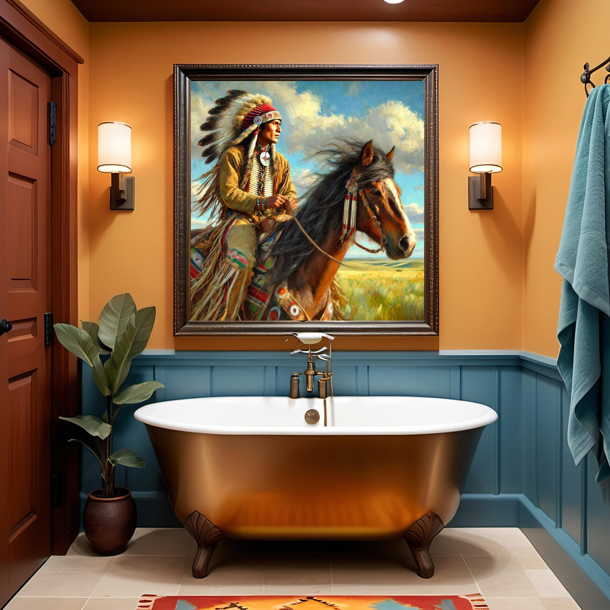 What the Wind Knows Oil Painting: Quiet Strength Western Fine Art Wall Decor (Printable Digital Download)
