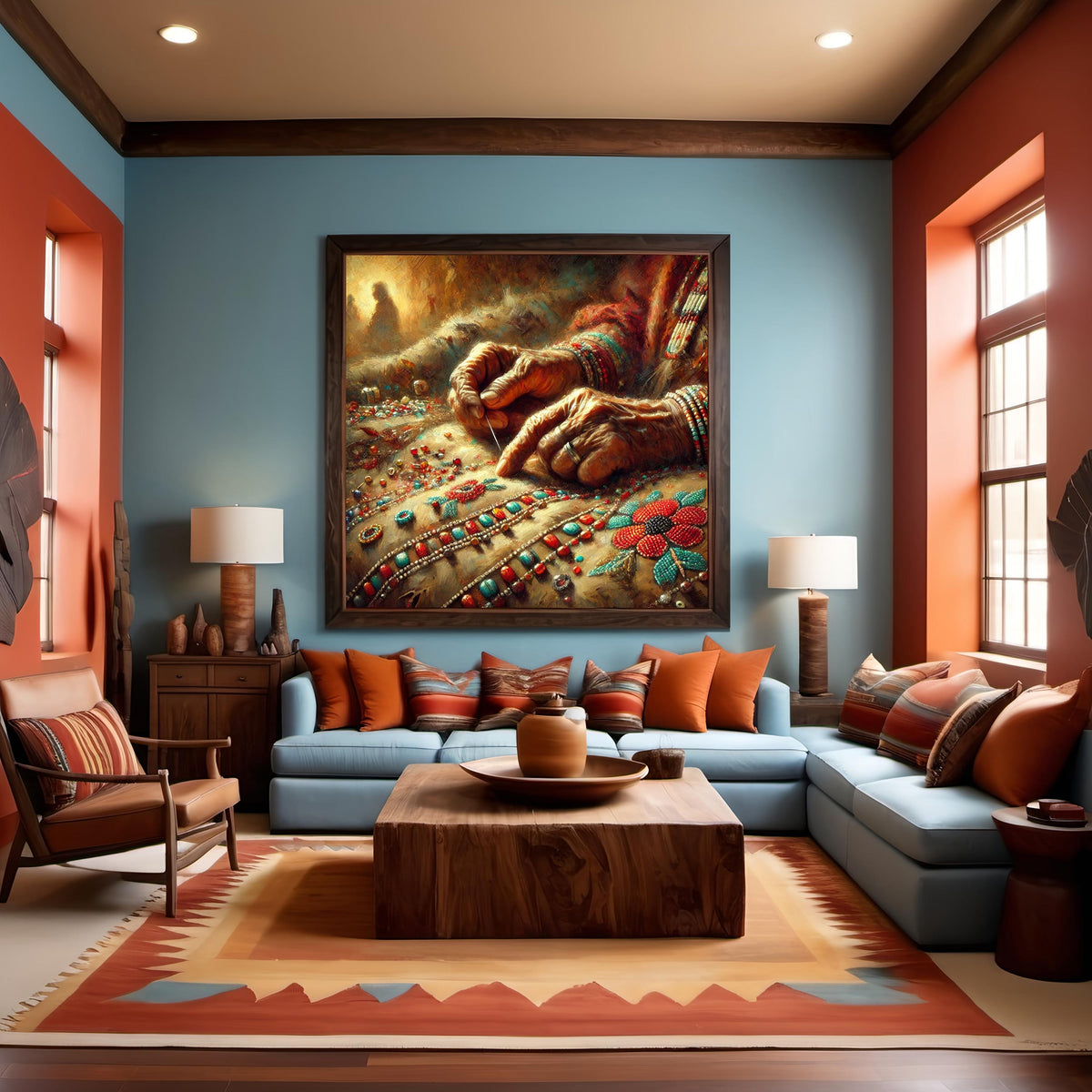 Beadworker's Hands Art Print | Indigenous Craft, Storytelling (Digital Download)
