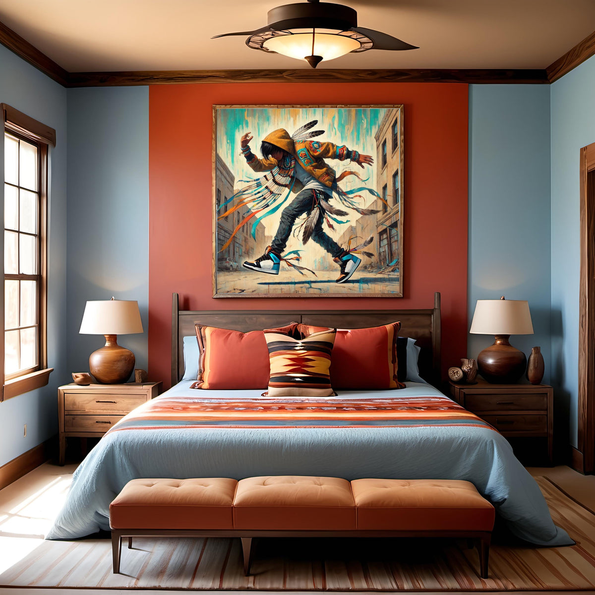 Contemporary Indigenous Identity Oil Painting Digital Art Native American Modern Spirit Wall Art (Printable Digital Download)