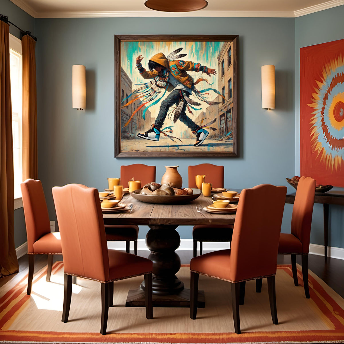 Contemporary Indigenous Identity Oil Painting Digital Art Native American Modern Spirit Wall Art (Printable Digital Download)