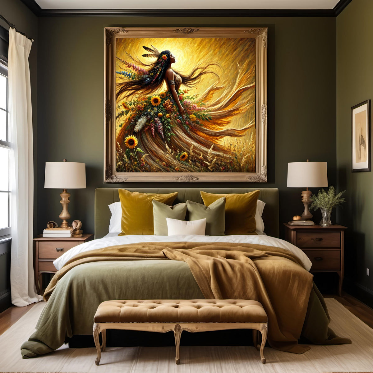 Indigenous Earth Goddess Art Print: Harvest Ascension (Digital Download)