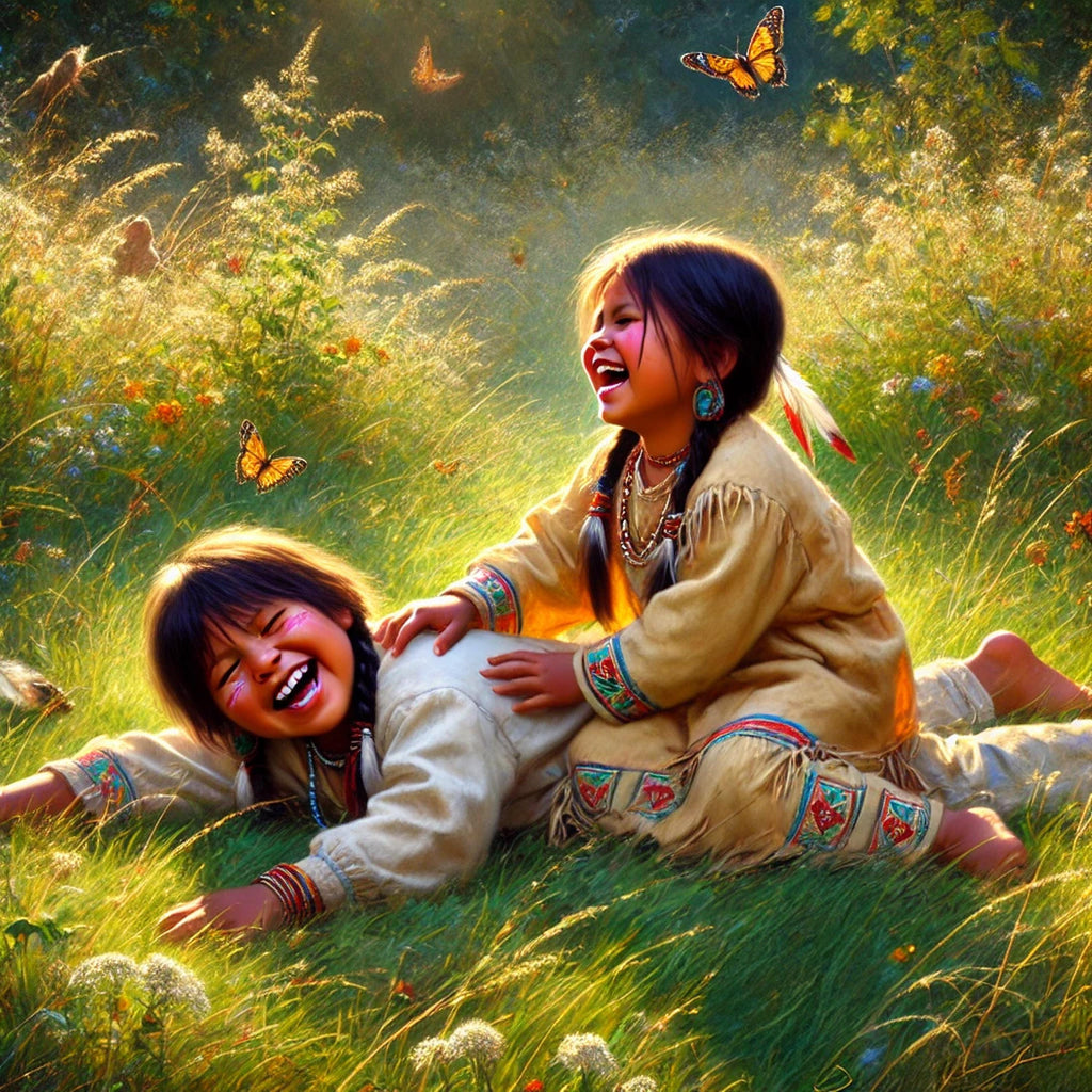 Indigenous Children Art: Summer Meadow Painting (Digital Download)