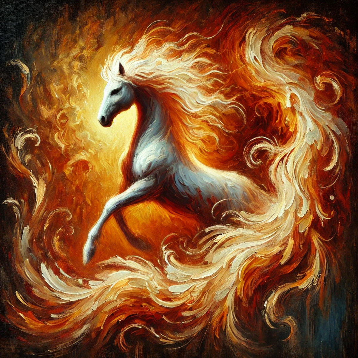 Fire Horse Art Print: Symbolic New Year Energy (Digital Download)