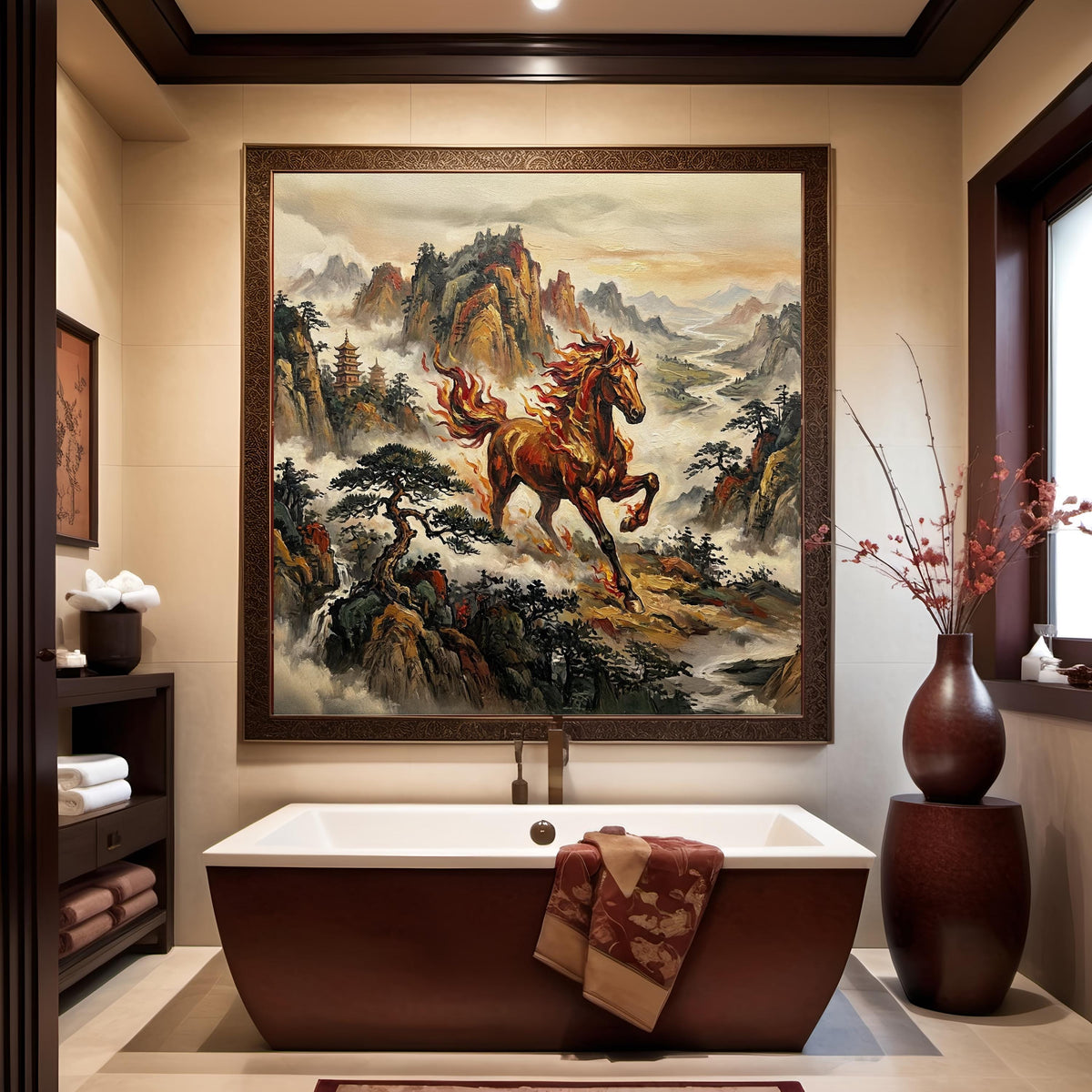 Fire Horse Art Print: Lunar New Year Chinese Zodiac (Digital Download)