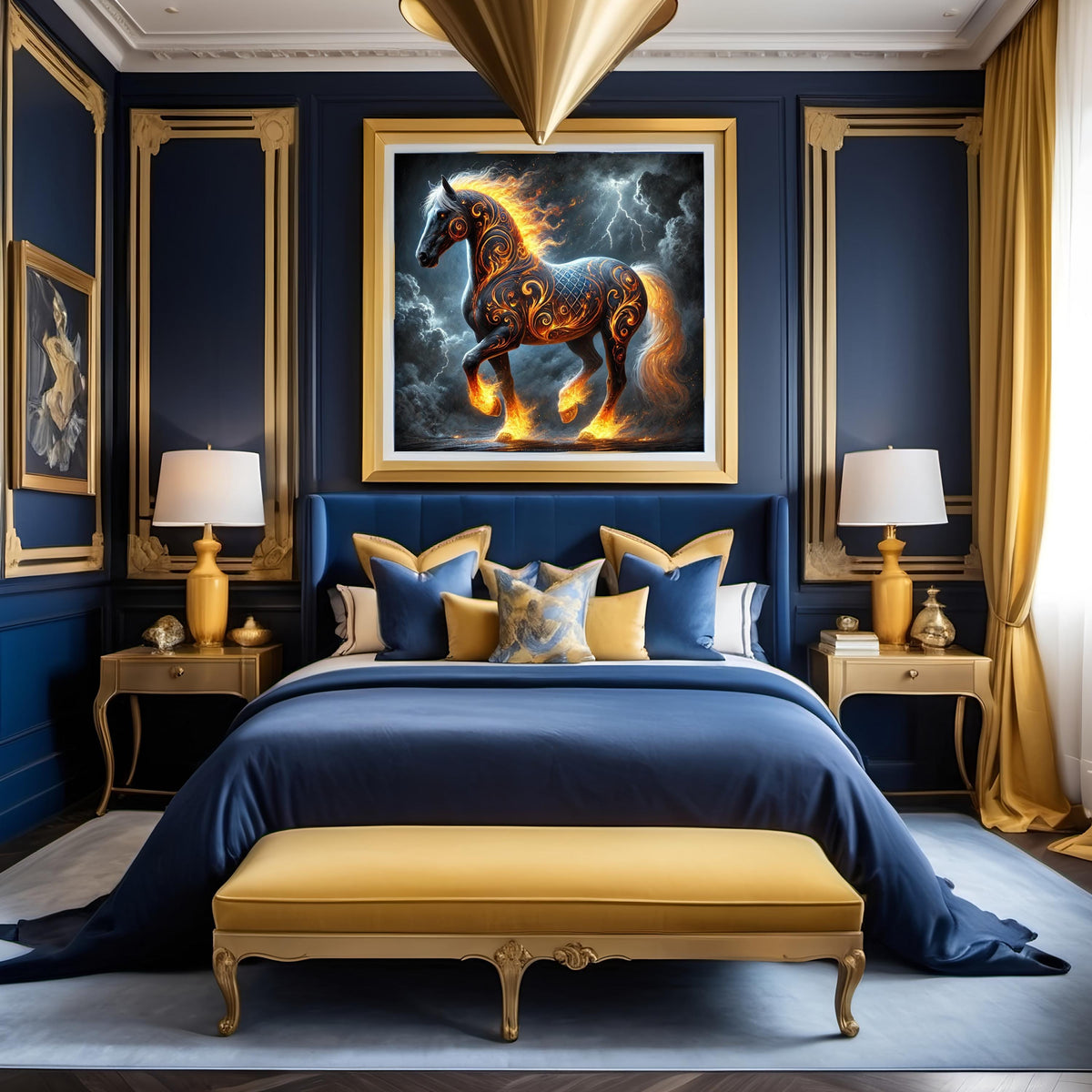 Fire Horse Lunar New Year Art | Chinese Zodiac Fantasy Print (Digital Download)