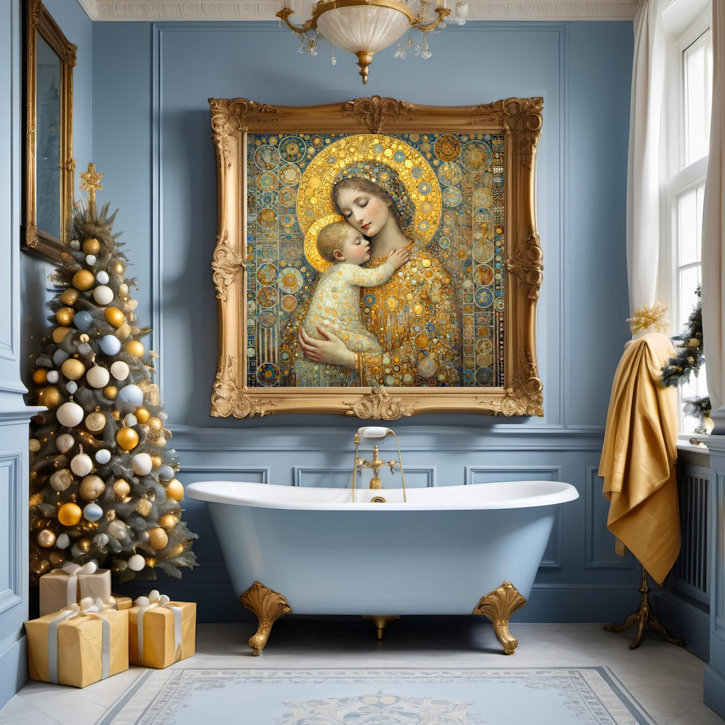 Klimt Madonna and Child Art Nouveau Print (Digital Download)