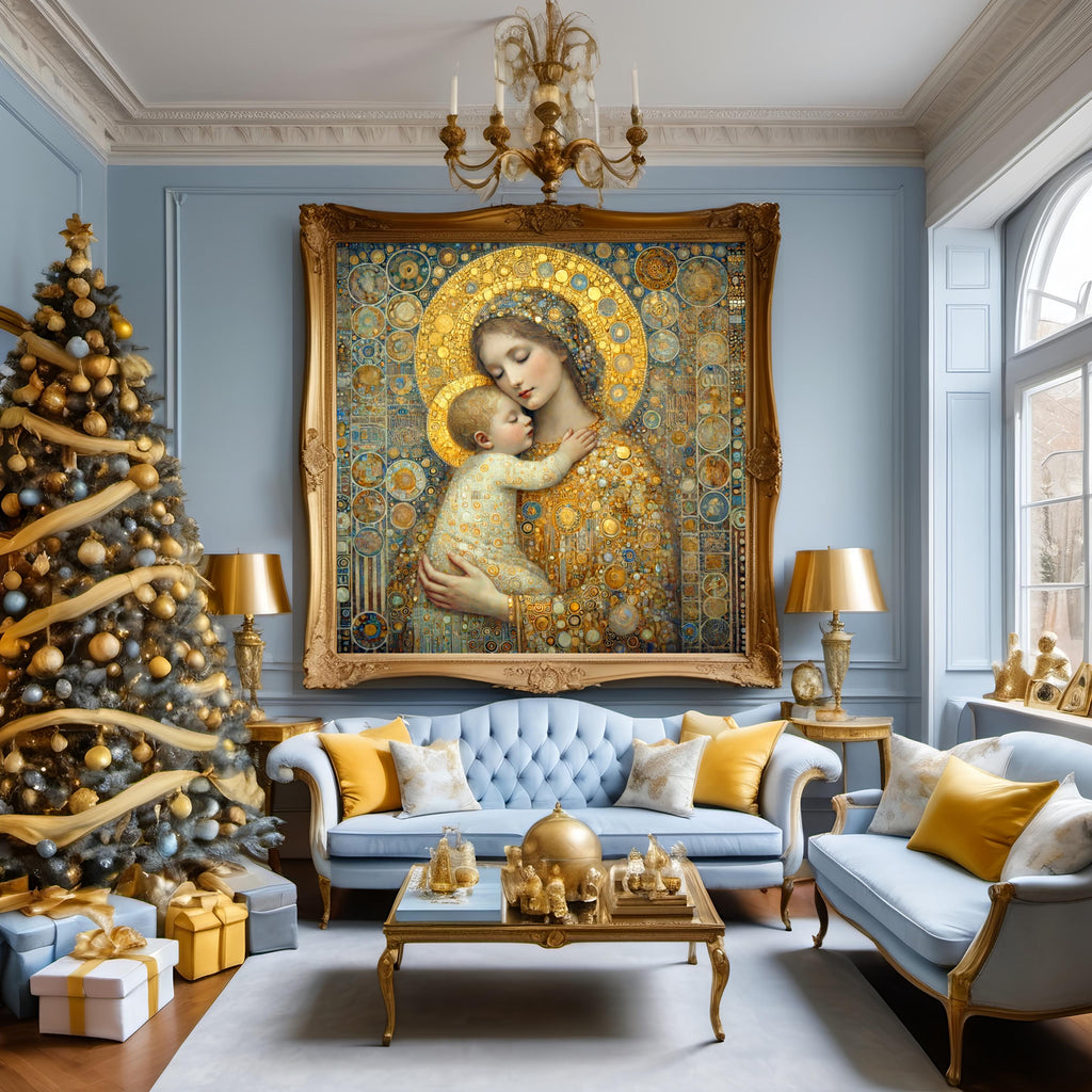 Klimt Madonna and Child Art Nouveau Print (Digital Download)