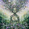 Forest Goddess Art Nouveau Print: Botanical Fantasy Woman Wall Decor (Digital Download)