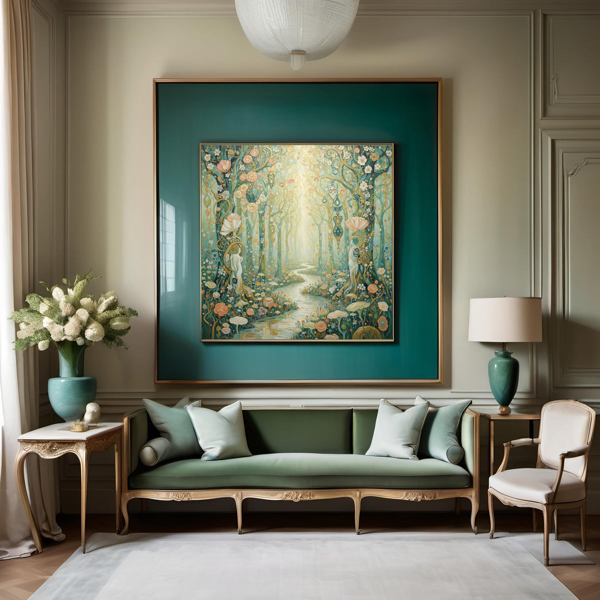 Enchanted Forest Oil Painting Print: Vintage Nature Wall Decor (Digital Download)