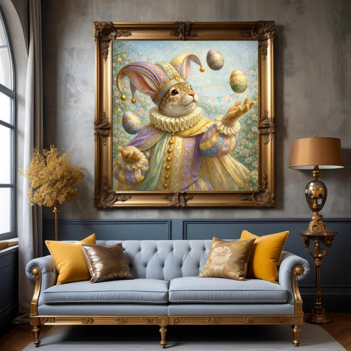 Easter Juggling Jester Rabbit