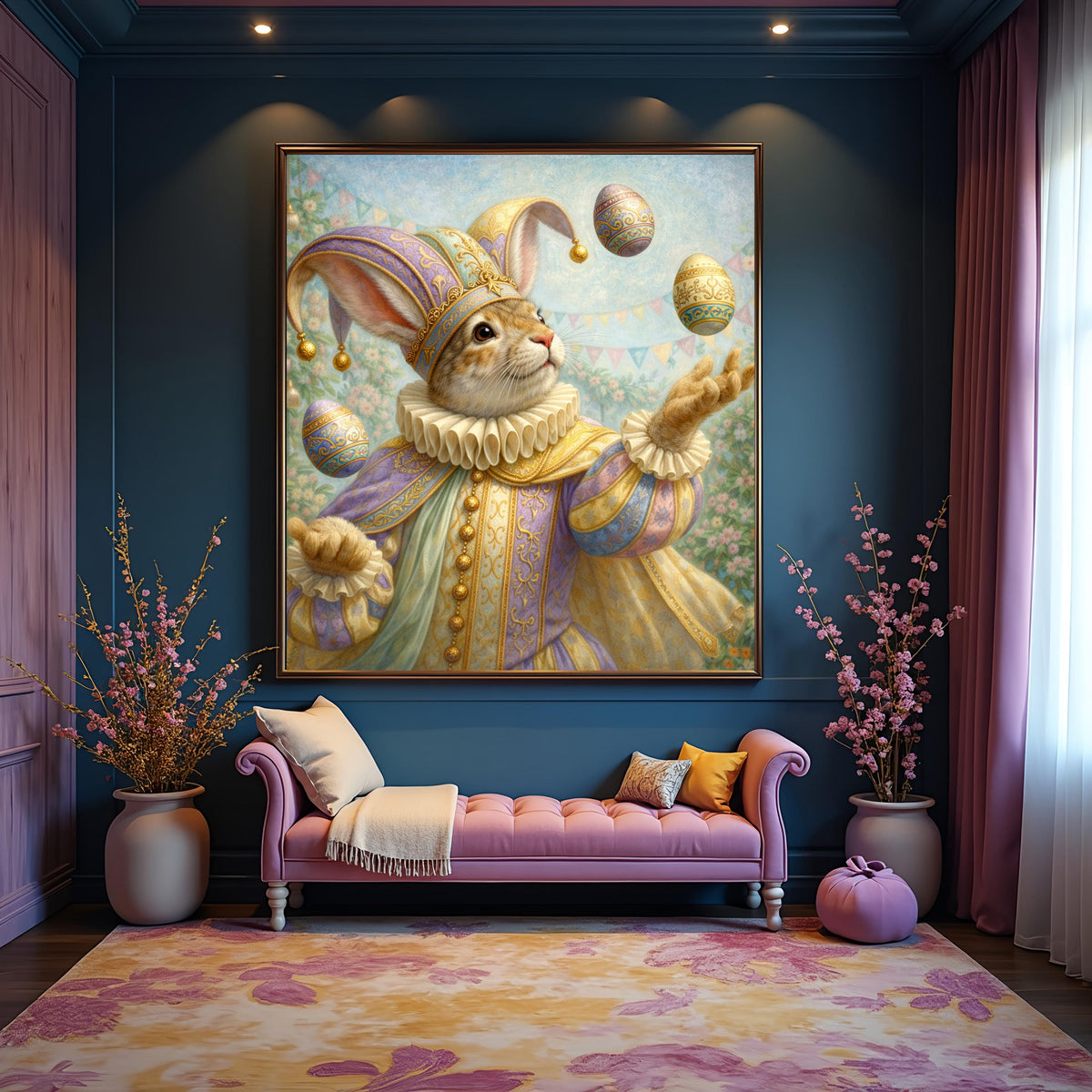 Easter Juggling Jester Rabbit