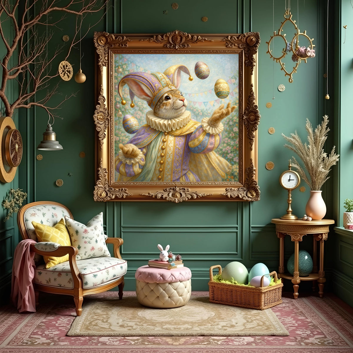 Easter Juggling Jester Rabbit