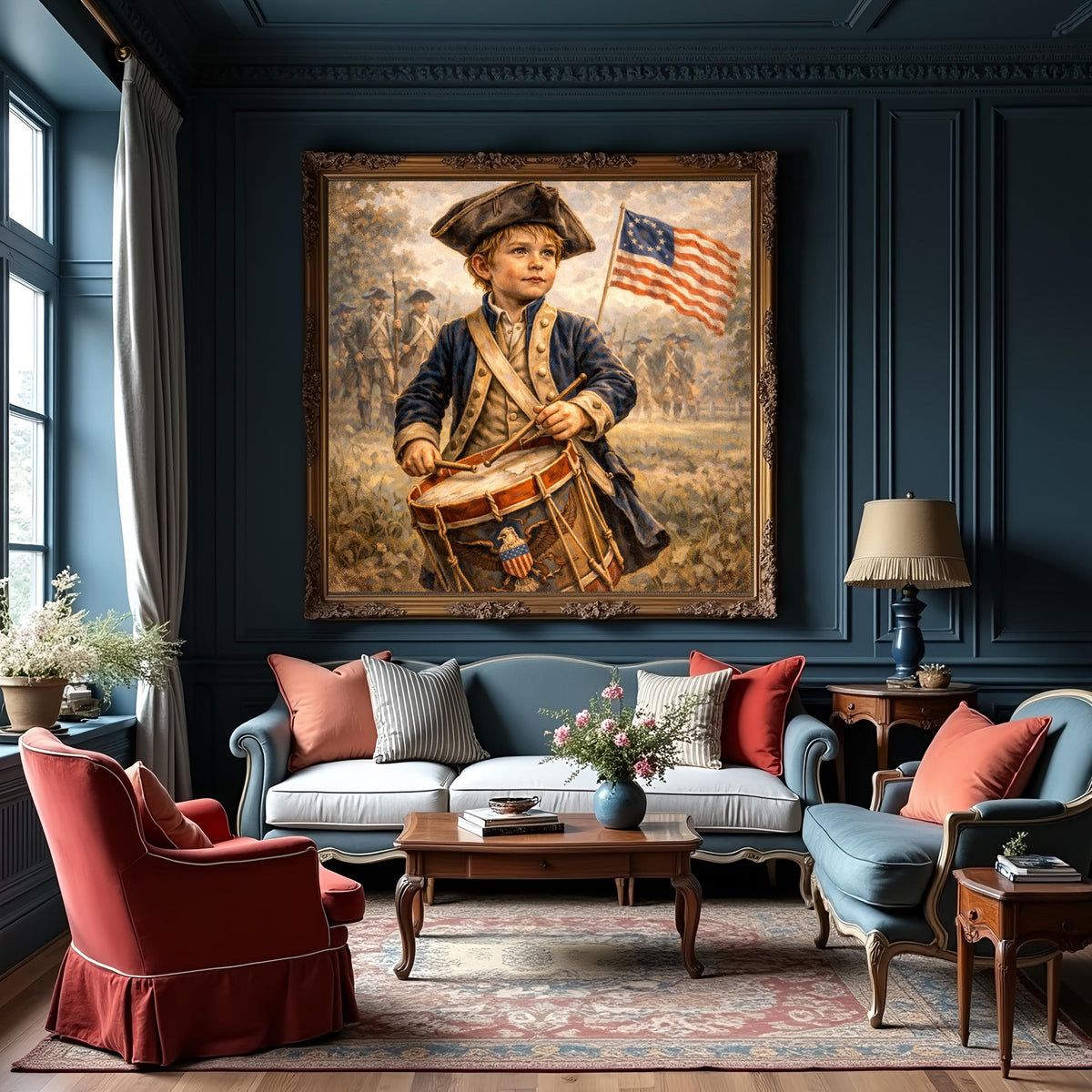 Vintage Revolutionary War Drummer Boy: Patriotic American History Wall Art (Digital Download)
