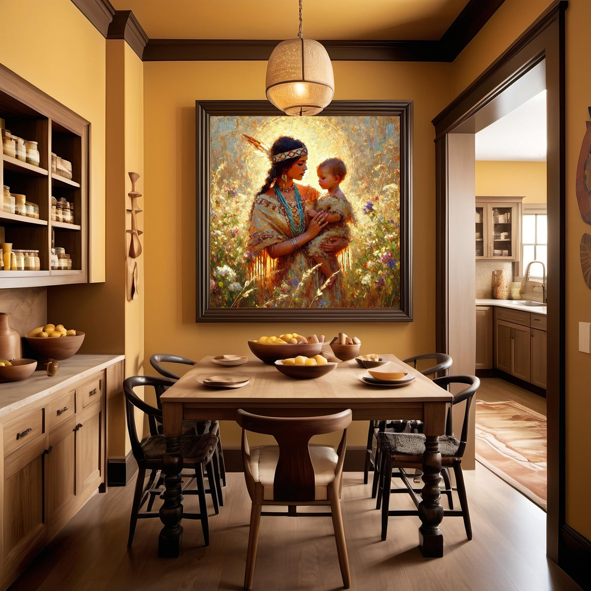 Mother and Child Oil Painting Print: Vintage Nursery Art (Digital Download) 2