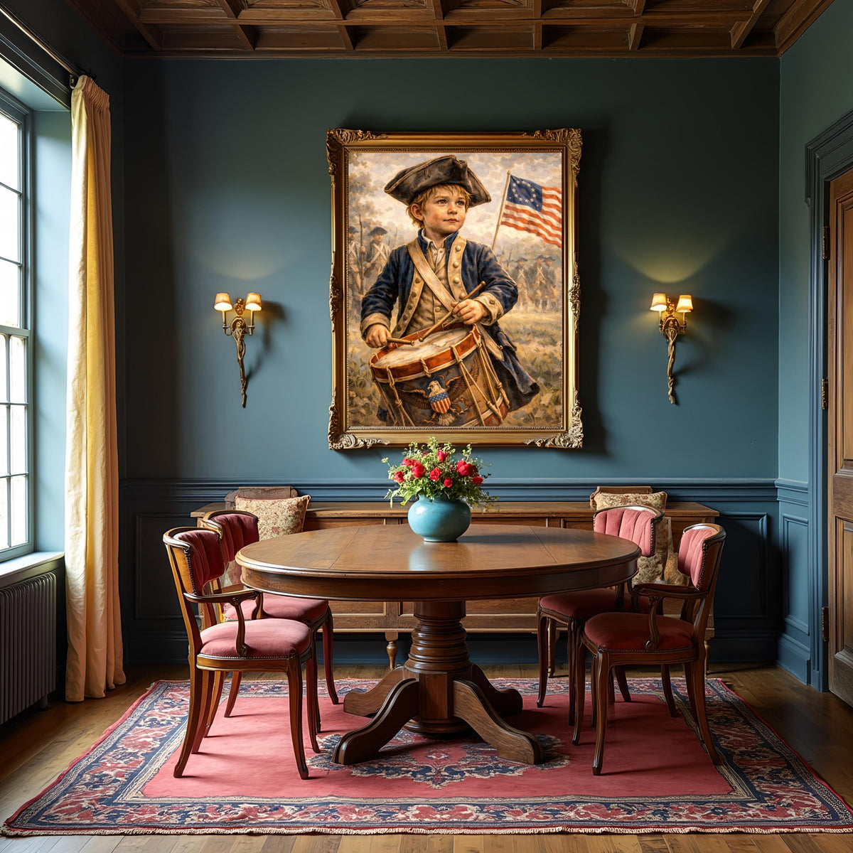 Vintage Revolutionary War Drummer Boy: Patriotic American History Wall Art (Digital Download)