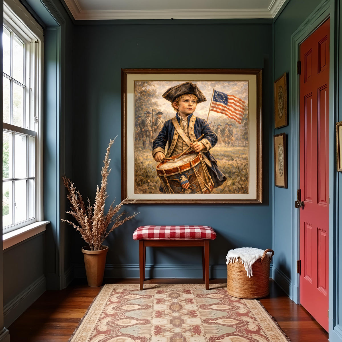 Vintage Revolutionary War Drummer Boy: Patriotic American History Wall Art (Digital Download)