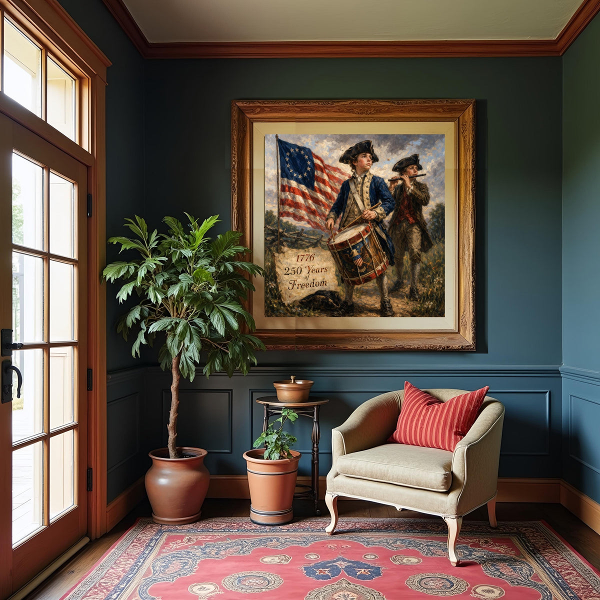Patriotic Wall Art: 1776 American History, Revolutionary War Decor (Digital Download)