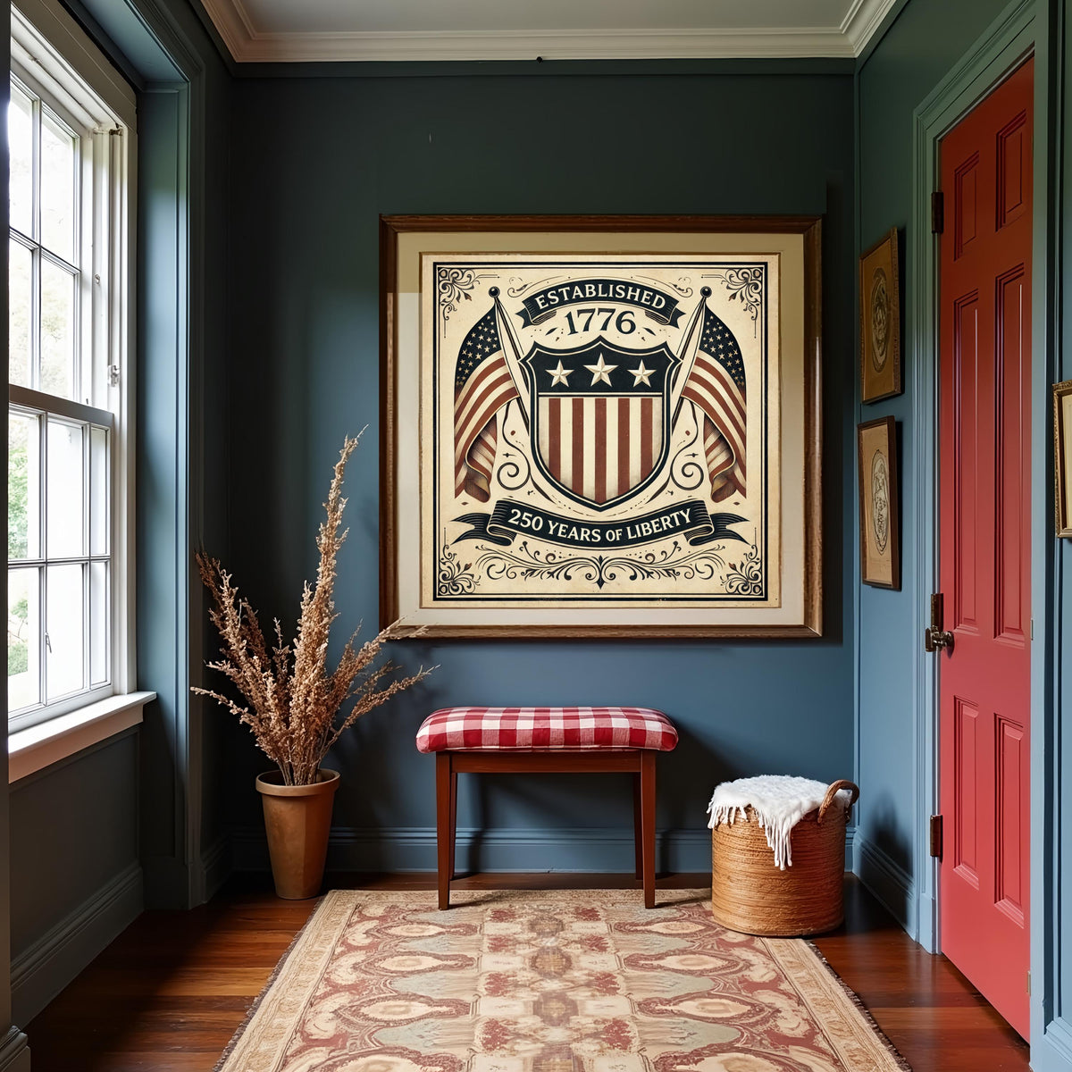 Established 1776 USA Patriotic Wall Art – 250 Years Liberty Americana Decor (Digital Download)