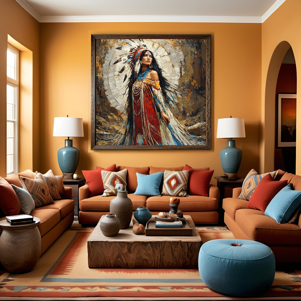 Vintage Inspired Portrait Digital Art: Majestic Woman Wall Decor (Digital Download)