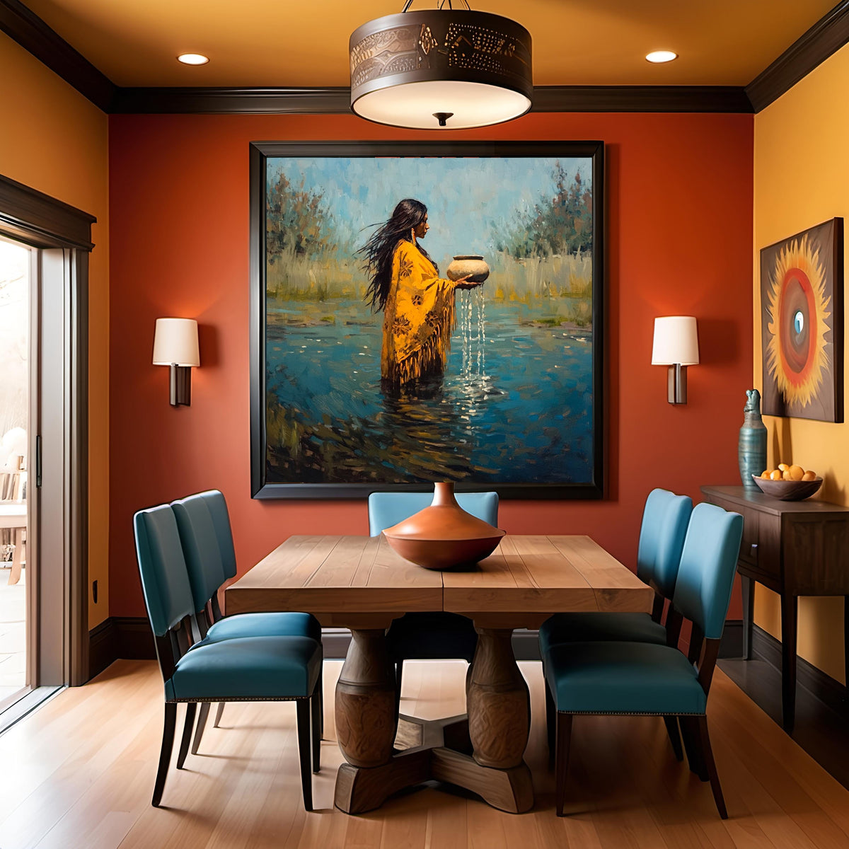 Returning Waters Oil Painting: Native Inspired Spiritual Wall Art (Digital Download)