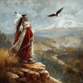 Native Heritage Eagle Spirit Oil Painting Wall Art (Digital Download)
