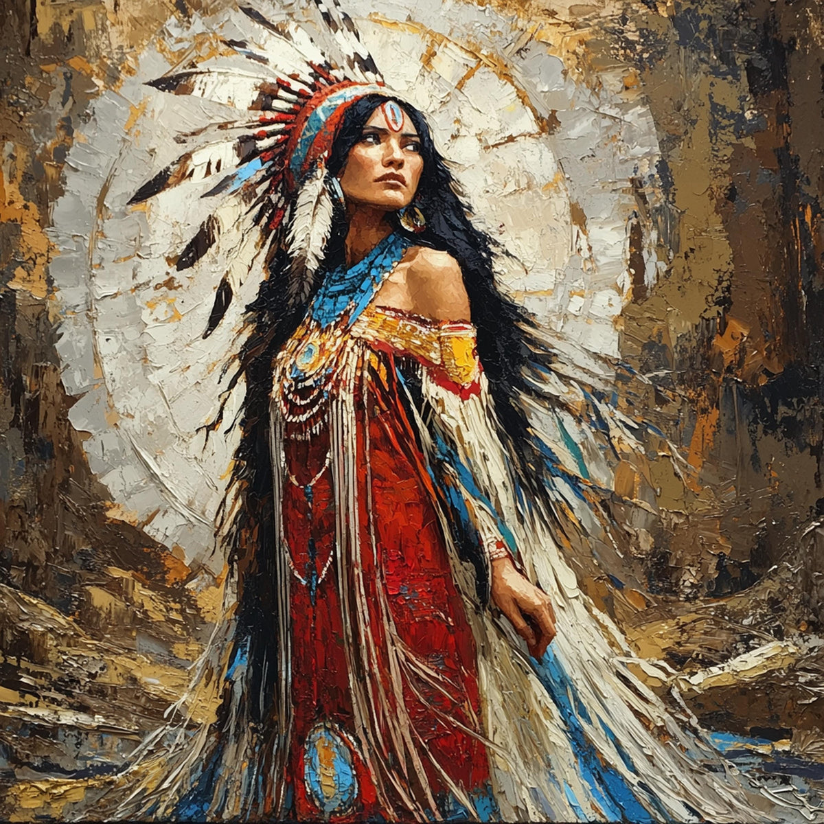 Vintage Inspired Portrait Digital Art: Majestic Woman Wall Decor (Digital Download)