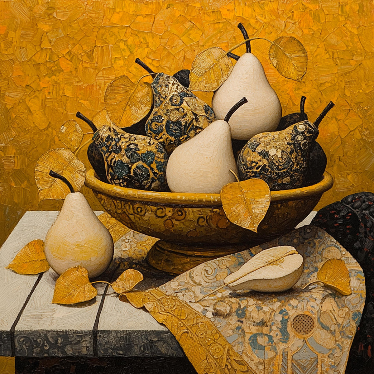 Still Life Pear Oil Painting Digital Art (Digital Download)