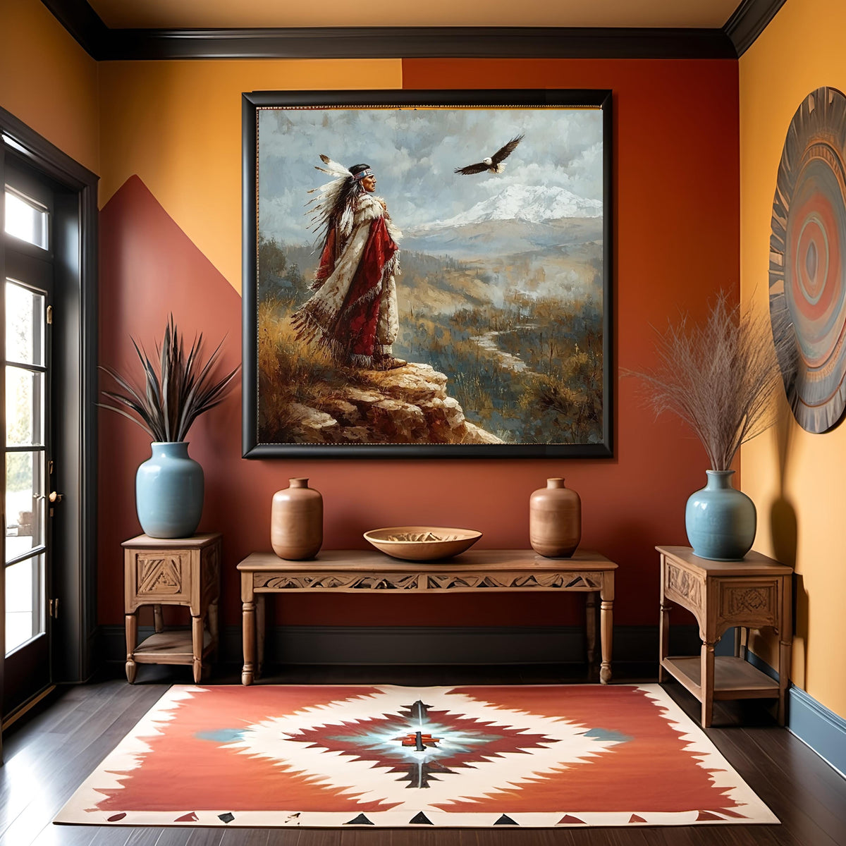 Native Heritage Eagle Spirit Oil Painting Wall Art (Digital Download)