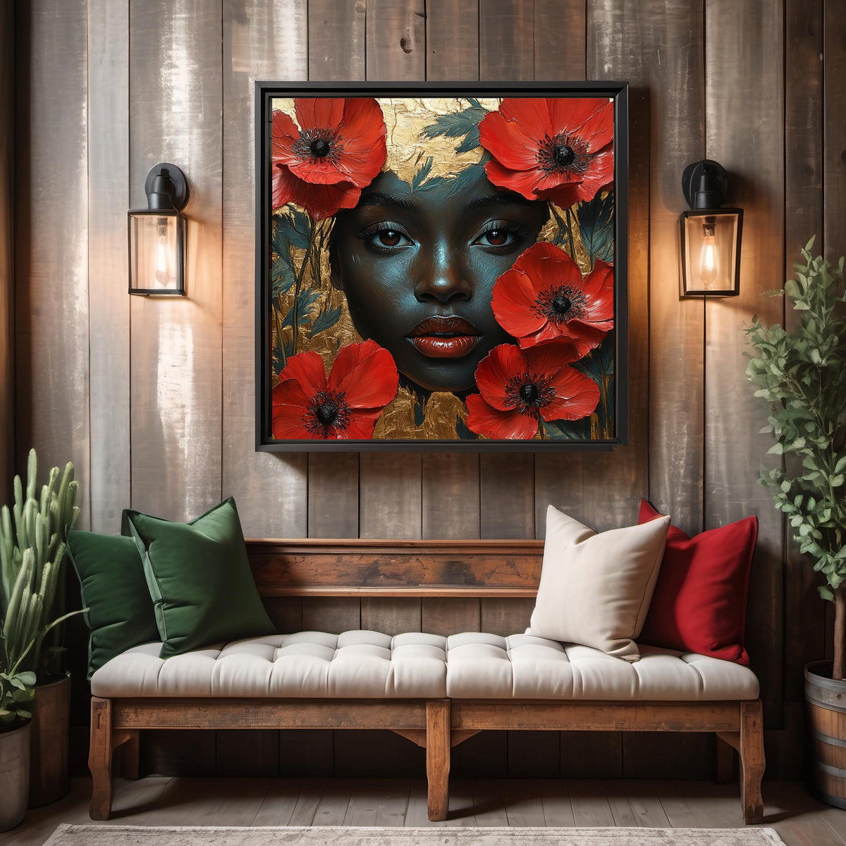 Juneteenth Woman Portrait Art Print: Cultural Heritage, Black History Oil Painting (Digital Download)