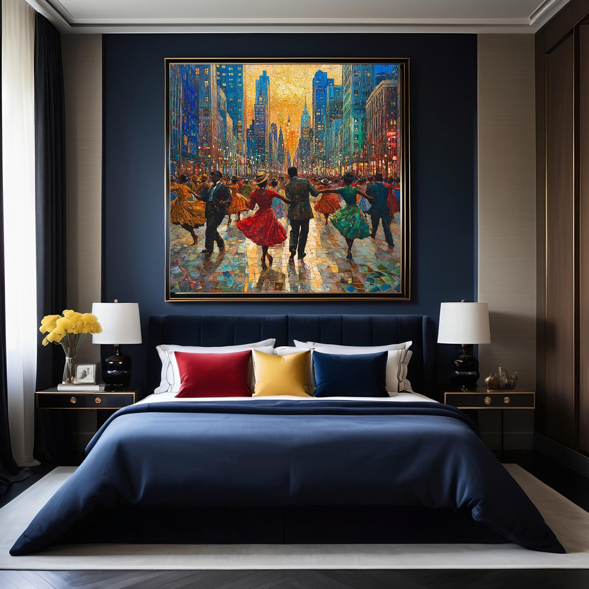 Juneteenth Celebration Art Print Vibrant City Festival Wall Decor Cultural Heritage Digital Art Oil Painting Download