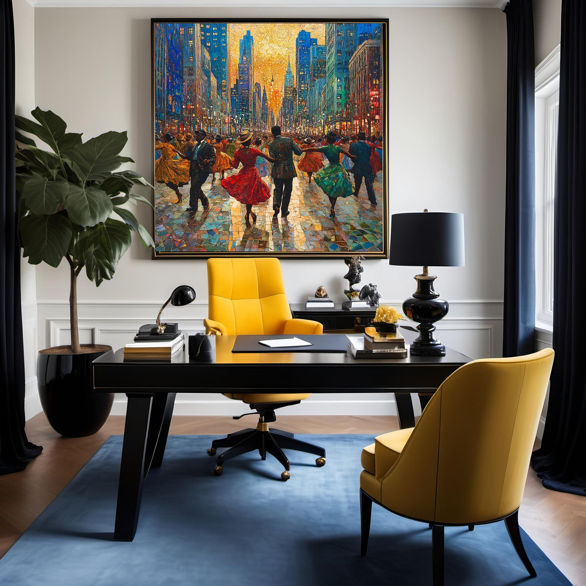 Juneteenth Celebration Art Print Vibrant City Festival Wall Decor Cultural Heritage Digital Art Oil Painting Download