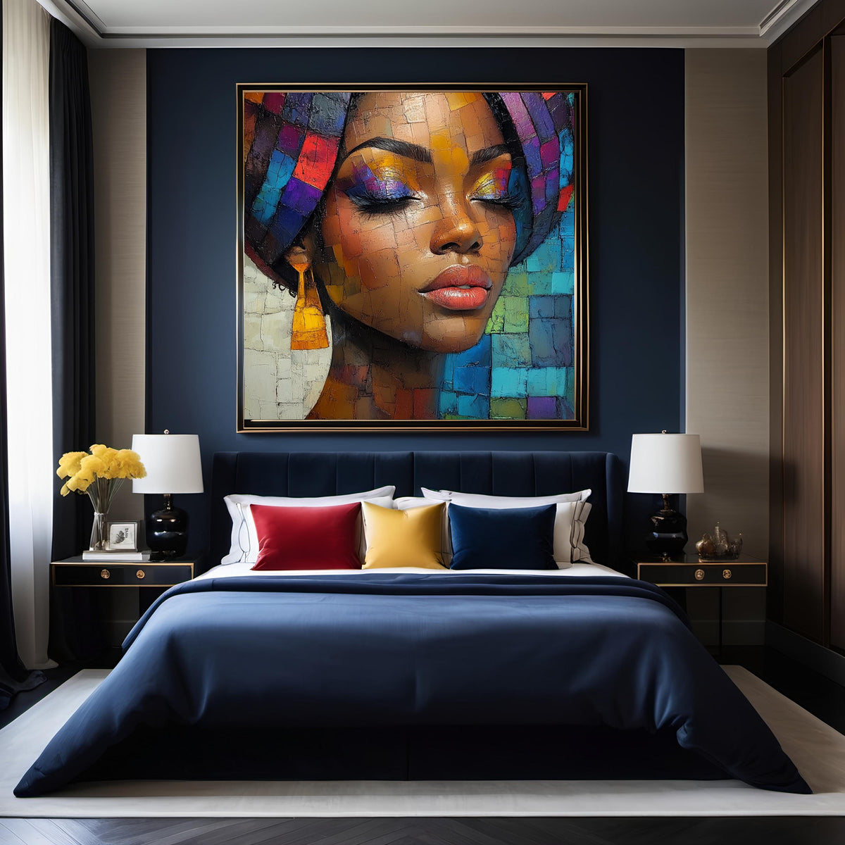 Juneteenth Mosaic Portrait Art Print: Cultural Heritage Wall Decor (Digital Download)