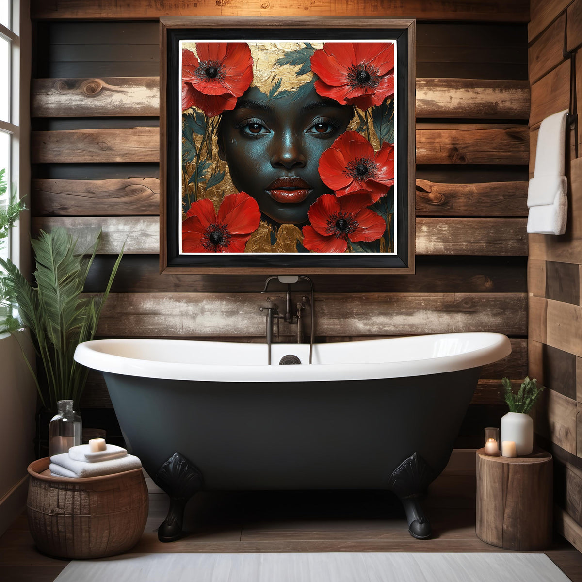 Juneteenth Woman Portrait Art Print: Cultural Heritage, Black History Oil Painting (Digital Download)