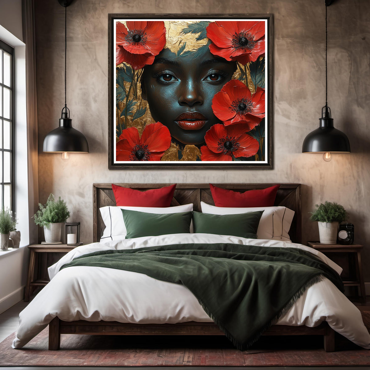 Juneteenth Woman Portrait Art Print: Cultural Heritage, Black History Oil Painting (Digital Download)