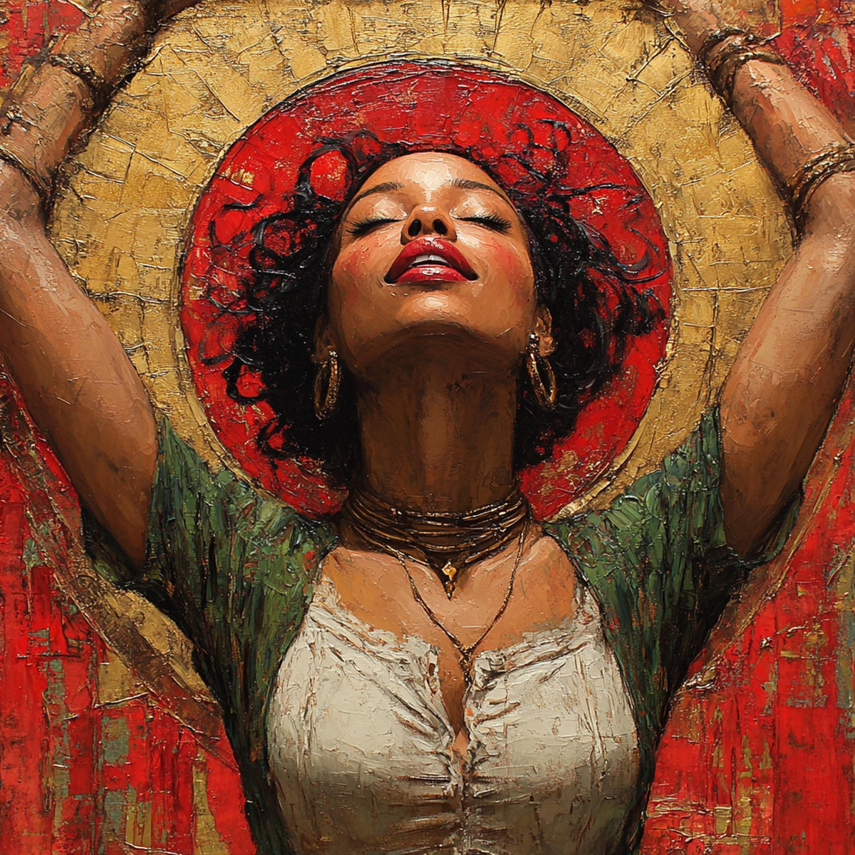 Juneteenth Celebration Portrait Art Print Freedom Day Wall Decor Black History Cultural Heritage Digital Art Oil Painting Download