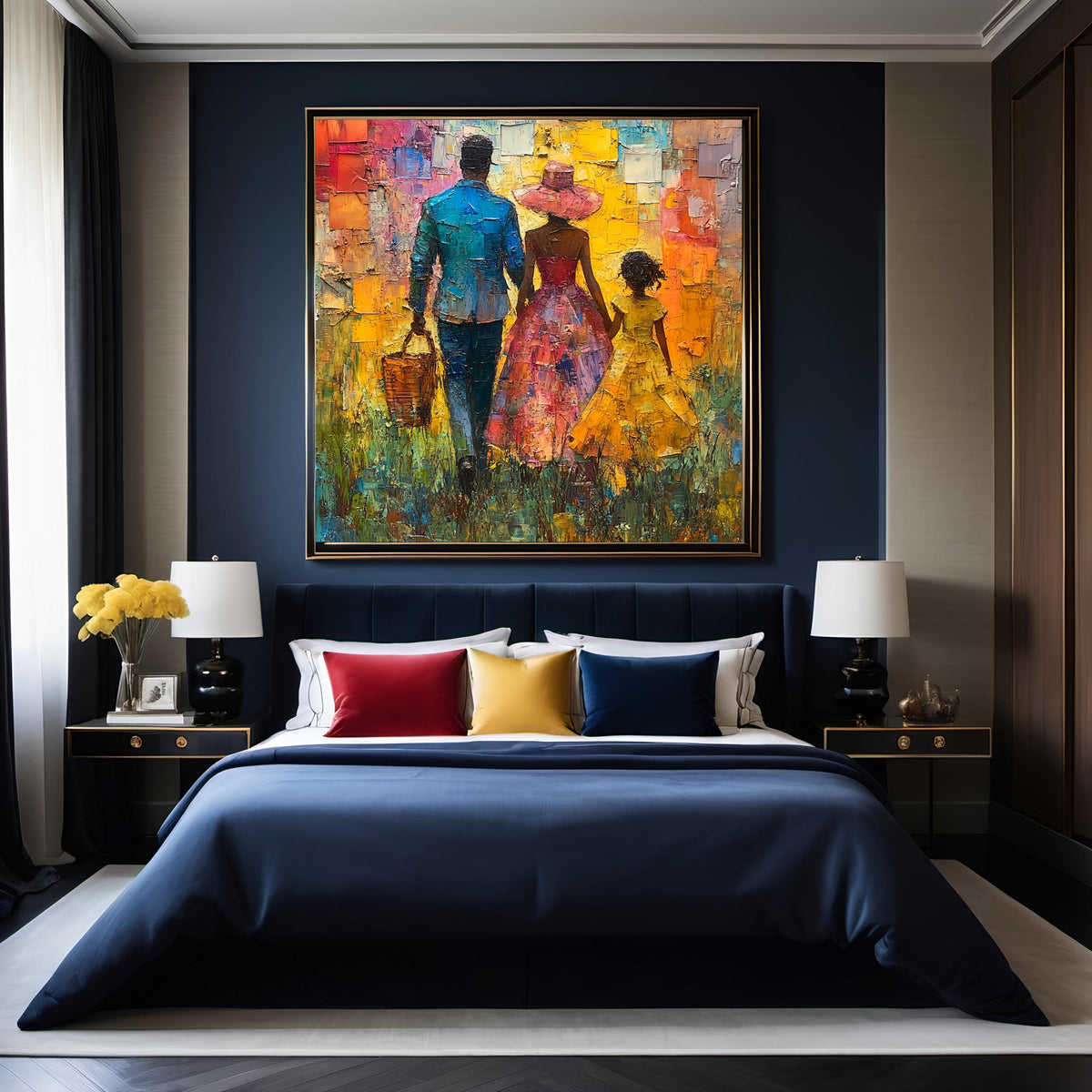 Juneteenth Family Oil Painting Print: Cultural Heritage Wall Decor (Digital Download)