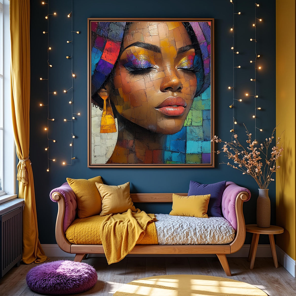 Juneteenth Mosaic Portrait Art Print: Cultural Heritage Wall Decor (Digital Download)