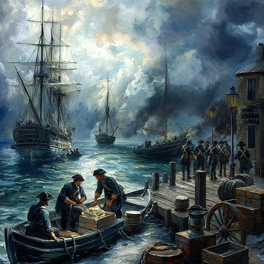 Harbor of Independence Revolutionary War Harbor Scene American History Wall Art (Digital Download)